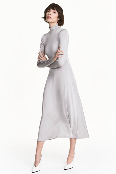 Long polo-neck dress